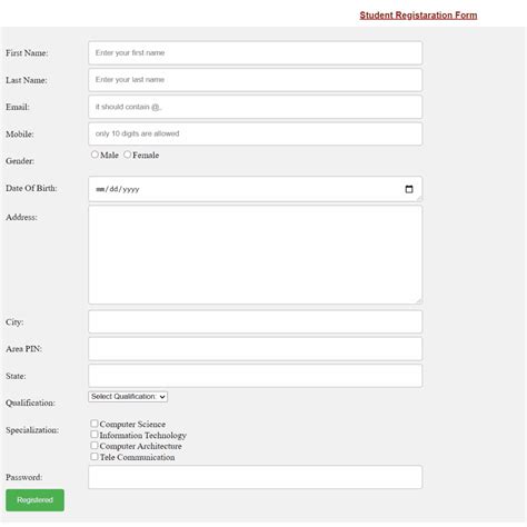 Image result for Hour Regristationf Form HTML/CSS