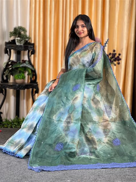 Tie & Dye Patterned Check Kota Saree | SF1060 – Aham Designer Boutique