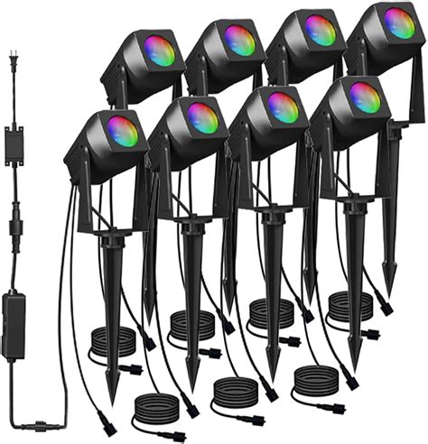 Buy SUNTHIN Smart Landscape Spotlights, Color Changing Landscape Lights ...