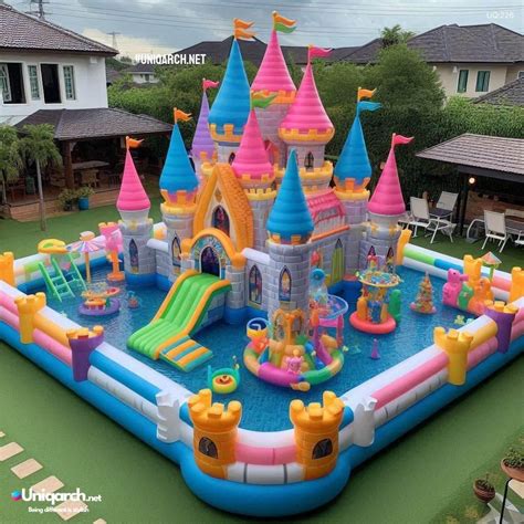 Inflatable Castle Pools: The Ultimate Backyard Water Park - UniqArch ...