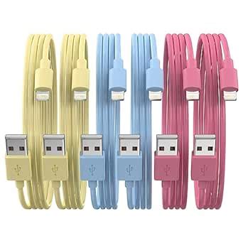 [Apple MFi Certified] iPhone Charger 6Pack(3/3/6/6/6/10 FT) Lightning ...