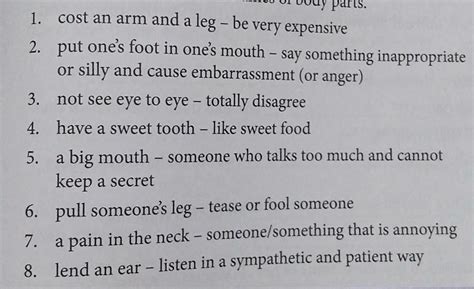 make sentences using the idiomatic expressions from the ones given ...