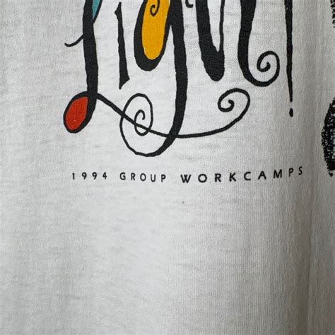 USA製 90s GROUP WORKCAMPS グラフィックアート デザイン T-sh Tシャツ サイズ メンズ L シングルステッチ ...