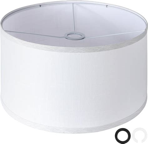 OUTON White Large Drum Lamp Shades for Floor Lamps, 16" Top x 16 ...