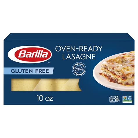 Barilla Gluten Free Oven Ready Lasagna Pasta, 10 oz - Walmart.com