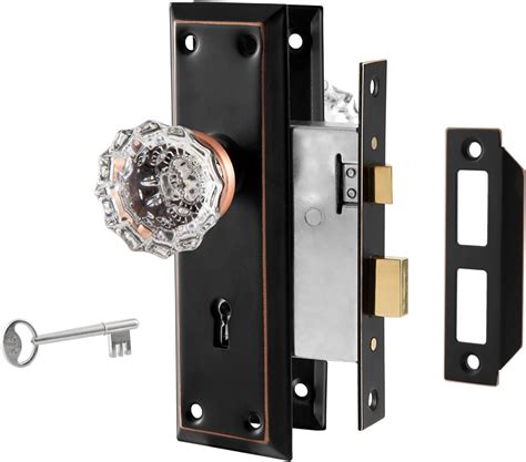 Newliplace Upgraded Mortise Lock Set for Interior Door, Antique Vintage ...