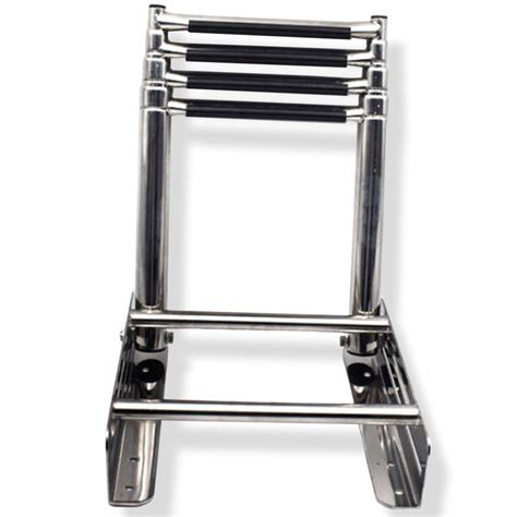 Buy 4 Step Under Platform Boat Ladder, Marine Stainless Steel Boarding ...