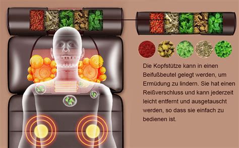 YOGIMOONI Full Body Massage Chair Mat with Heat for Back Pain Relief ...