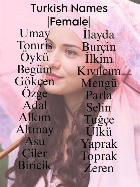 Turkish Female Names, 2025 | Şarkılar, Kitaplık, Adlar