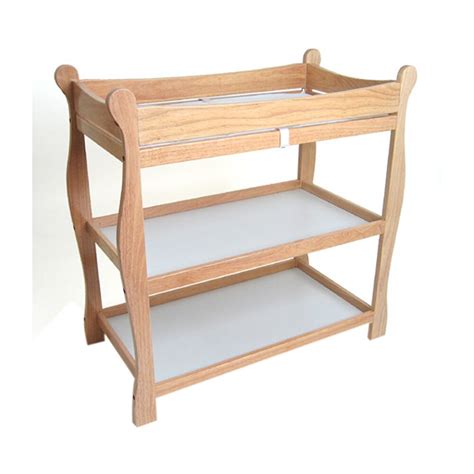 Badger Basket Co. Natural Sleigh Style Changing Table, Color: Brown ...