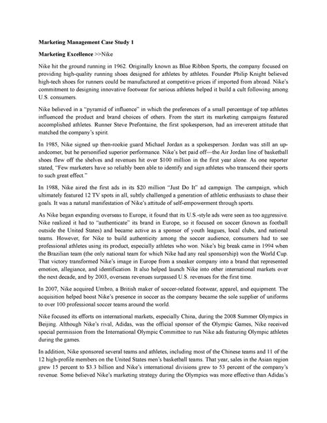 Marketing Management Case Study 1 - Originally known as Blue Ribbon ...