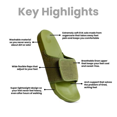 Linen Sugar Casual Sliders for Men - Olive Green (Geva 3)