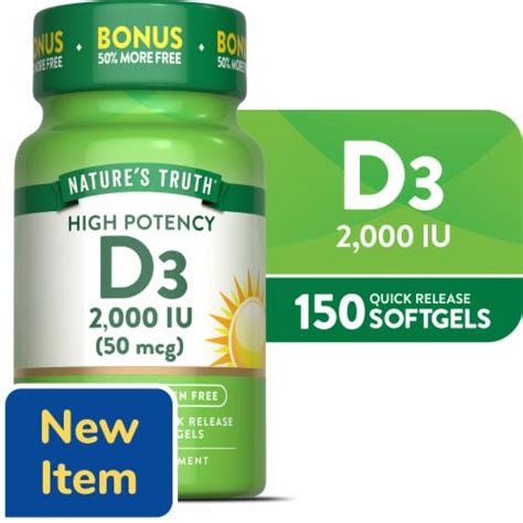 Nature's Truth D3 2000 IU 50 mcg, 150 ct - Fred Meyer