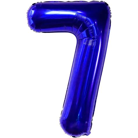 Buy KatchOn, Blue Number 7 Balloon - 40 Inch | Dark Blue 7 Balloon ...