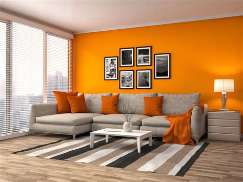 orange decor for living room