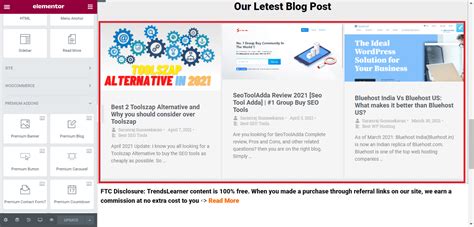 Image result for Elementor Blog Front End Posts