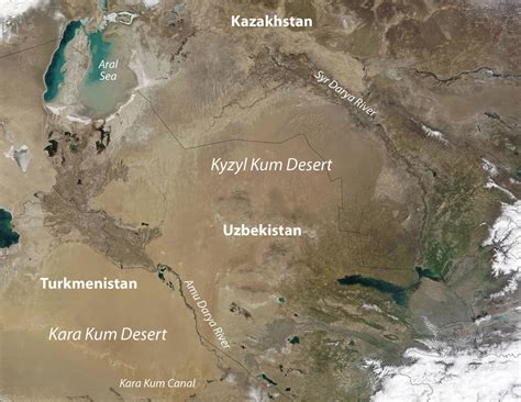 Map Of Deserts In Central Asia