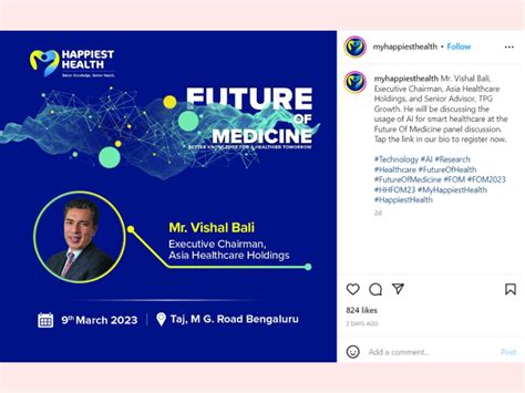 Happiest Health on Instagram: "Mr. Vishal Bali, Executive Chairman ...
