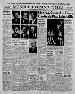 Monroe Evening Times Newspaper Archives, Mar 7, 1964, p. 1
