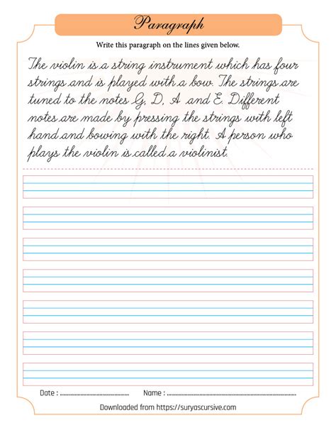 Image result for Cursive Handwriting Practice Paragraph