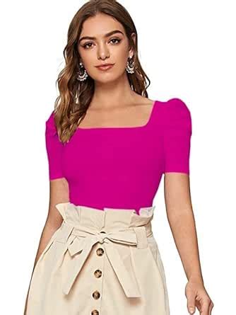Omni Trends Square Neck Women's Top | Gorgeous Trendy Ladies Top | Puff ...