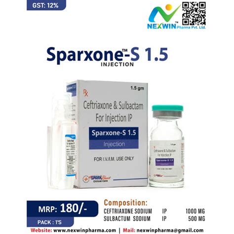 SPARXONE™-S 1.5MG INJECTION Nexwin Pharma Pvt. Ltd.