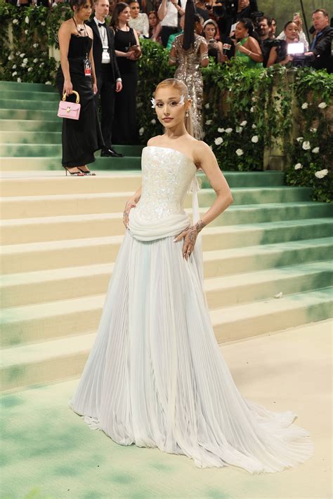 Ariana Grande at 2024 Met Gala: Dazzles in Pearly White Gown