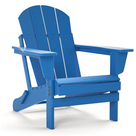 Dovecove Lillian HDPE Folding Adirondack Chair, Patio Outdoor Chairs ...