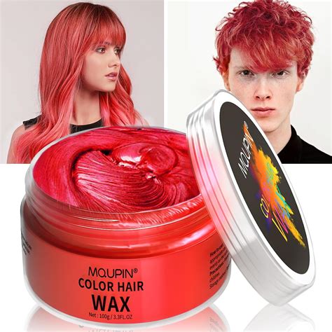 MQUPIN Temporary Hair Dye Wash In Wash Out Hair Colour Wax, Coloured ...