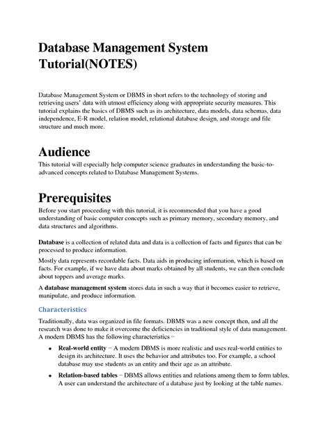 Database Tutorial PDF 的图像结果