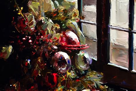 Christmas Tree Oil Painting Art Free Stock Photo - Public Domain Pictures