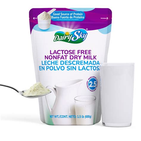 DairySky Lactose-Free Nonfat Dry Milk Powder | 1.5 lb | High Protein ...