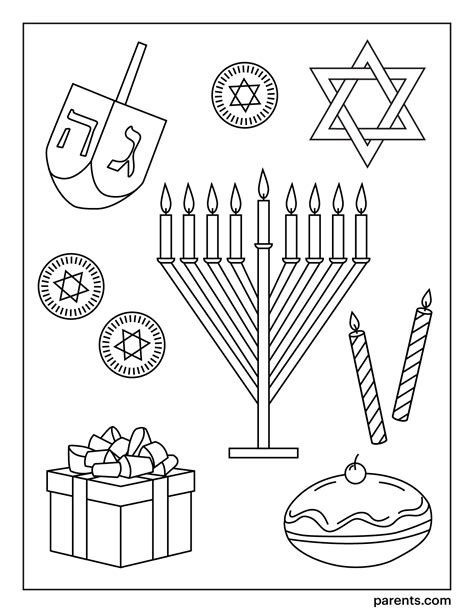 Hanukkah Coloring Page