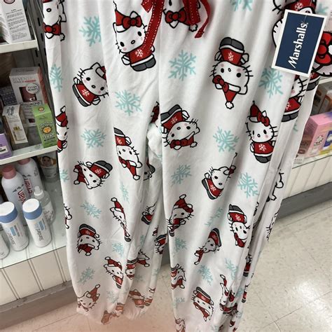 Hello Kitty Christmas pajama pants from Tjmaxx. Size... - Depop