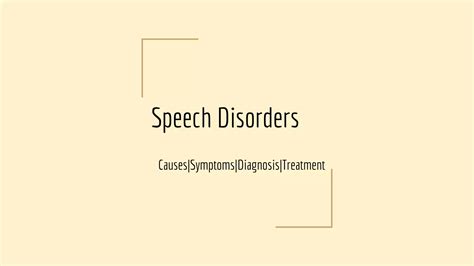 Speech disorders | PPT