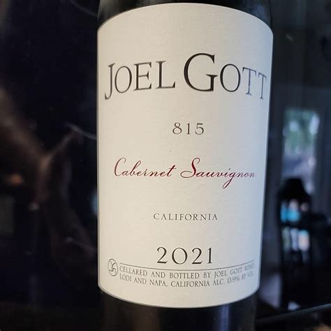 Joel Gott Wines 815 California Cabernet Sauvignon 2021 : r/wineforthemasses