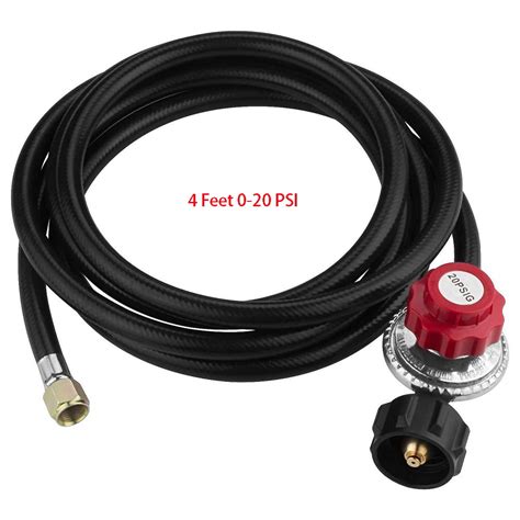 Buy High Pressure Propane 4 Feet 0-20 Psi Adjustable Gas Regulator With ...