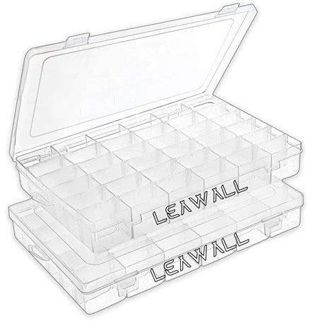 LEAWALL 36 Grid Cells Multipurpose Clear Transparent Plastic Storage ...