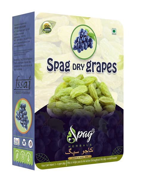 SPAG Herbals Fresh Dry Fruit Grapes Healthy & Nutritious Soft Rich in ...