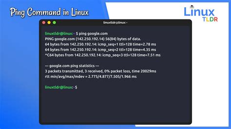 Ping Linux 的图像结果