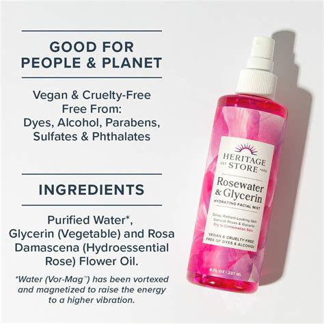 Heritage Store Rosewater & Glycerin Hydrating Facial India | Ubuy