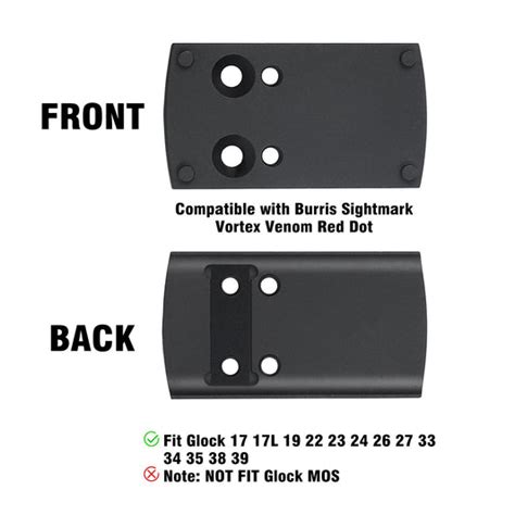 TB Accessories Steel Sight Base Plate Red Dot Sight Mounting Plate ...