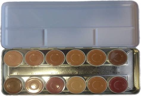 Kryolan Dermacolor Camouflage Creme Palette 12 Colors Foundation ...