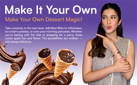 NOVA NOVA Best Bite Choco Filled Cones|Dark Chocolate - Pack Of 2|100% ...