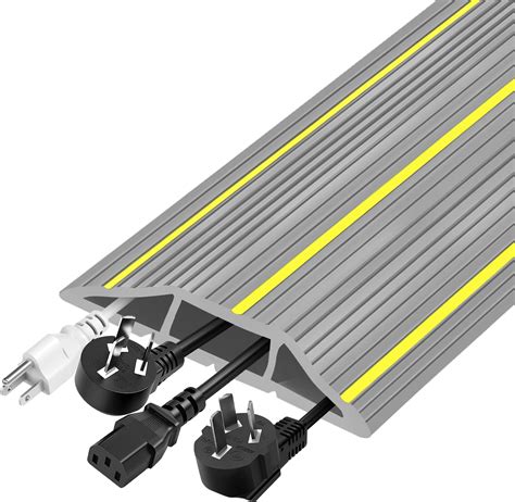 VIDETOL Outdoor Cable Cover Protector, 3M Length Heavy Duty Floor Cable ...