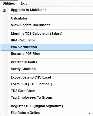 PAN Verification - TDSMAN Ver. 14.1 - User Manual