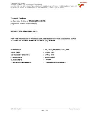 Fillable Online Transnet Pipelines an Operating Division of ... Fax ...