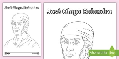 Ficha: José Olaya Balandra para colorear | Twinkl Perú
