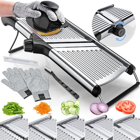 Gramercy Adjustable Mandoline Slicer for Kitchen, Vegetable Chopper ...