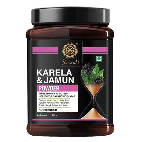 Suwasthi karela jamun powder with 13 potent herbs helps regulate sugar ...